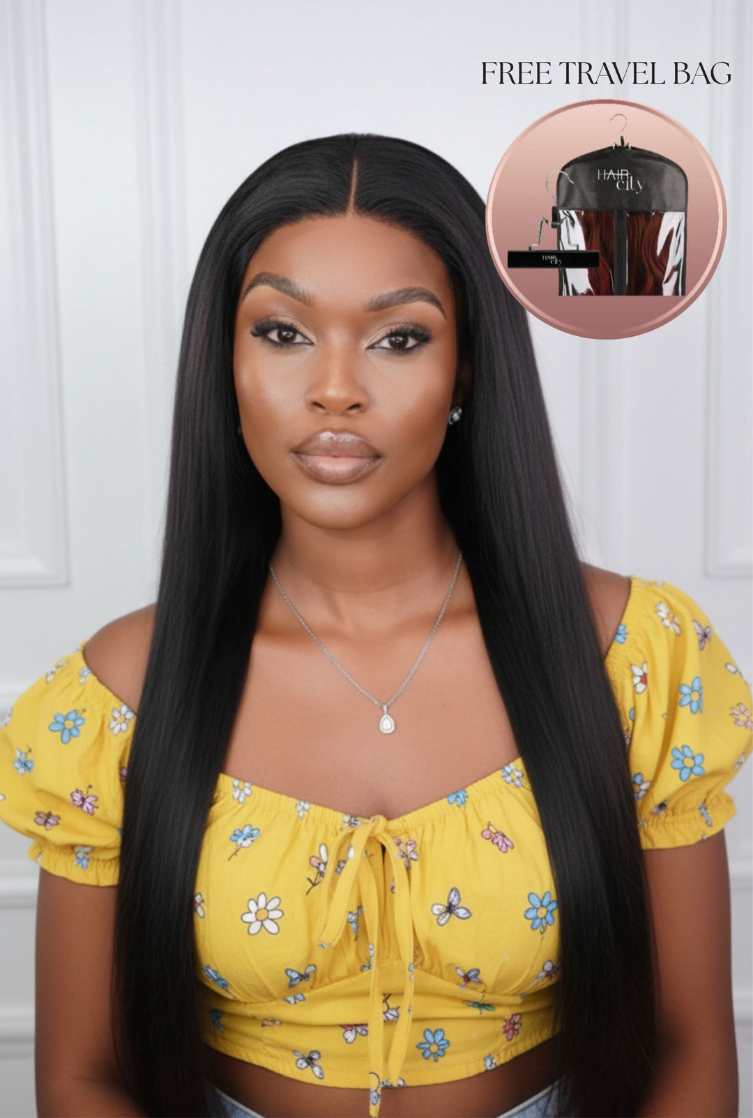 BF Special - Brazilian 4x4 Straight Wig plus Free Lux Travel Bag