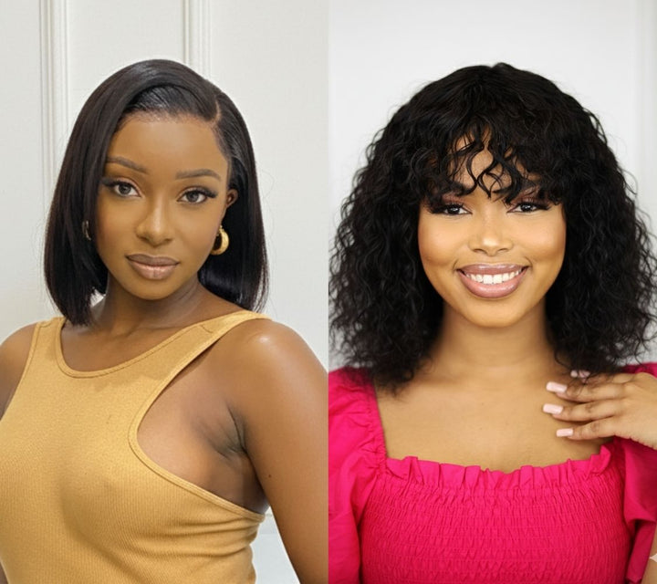 Brazilian Lace Frontal Wig 10" & Brandy Water Wave Wig