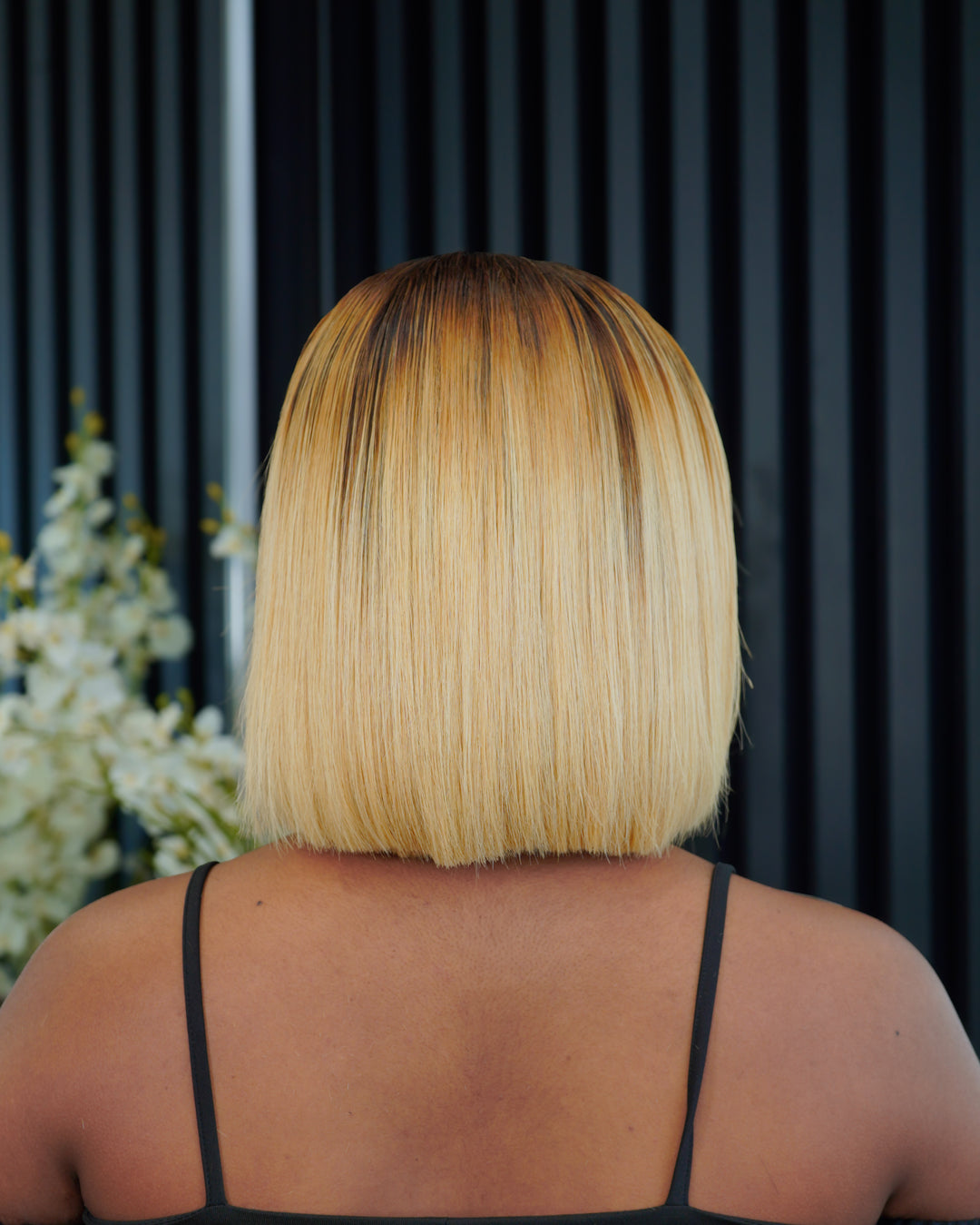 Super Double Drawn Vietnamese 5x5 Lace Wig Straight Col Ombre Blonde 10 Inch