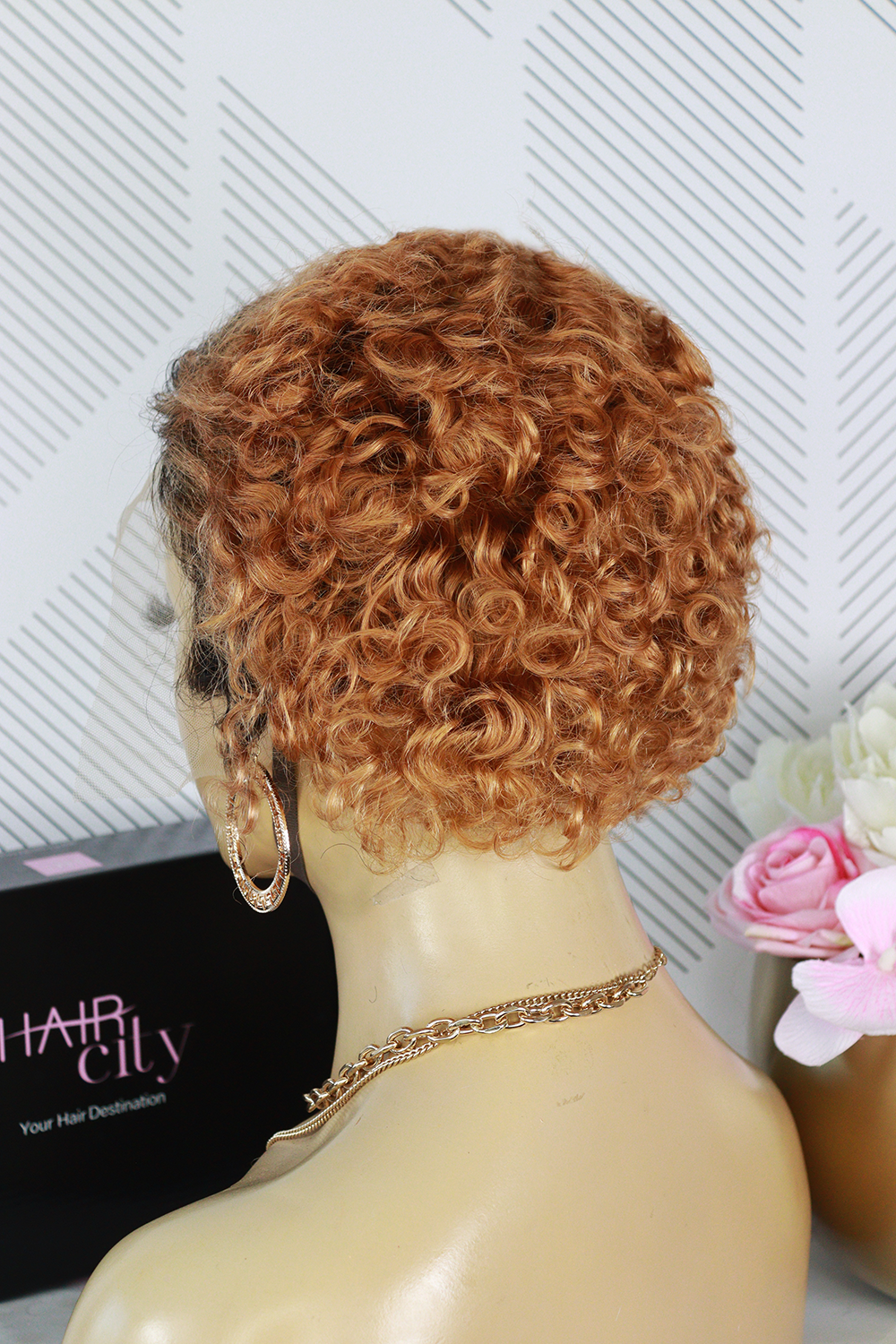 Brazilian T-Part Wig Pixie Curly - 6"