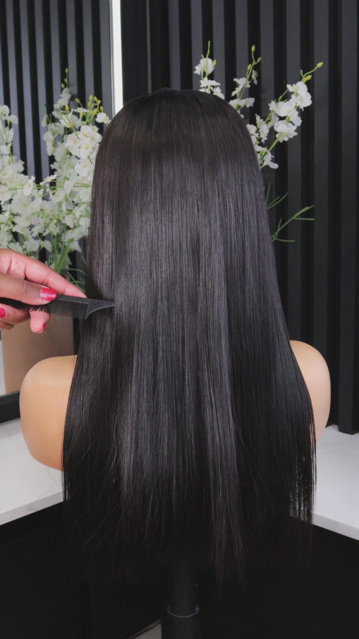 Vietnamese 4x4 SDD Lace Wig Straight Col 1B 18 Inch