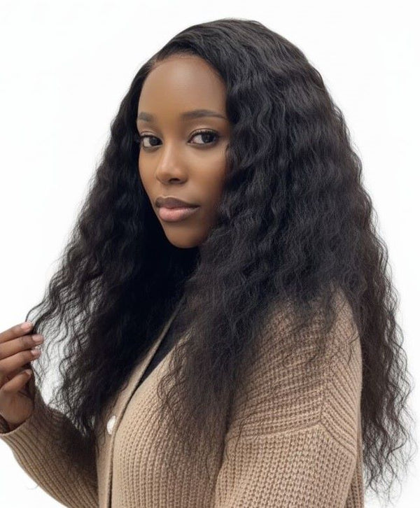 Peruvian 9x6 Pre Bleached Curly Lace Wig 18"