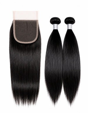 Brazilian 4x4 Closure and Bundle Combo - Straight