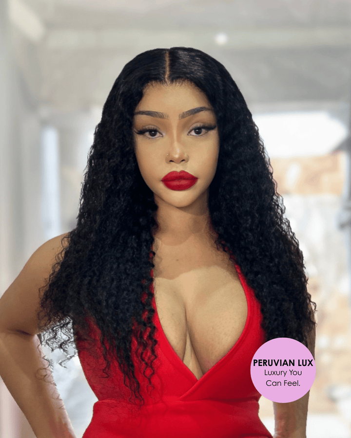Peruvian LUX 13x4 Lace Frontal Wig Deep Wave 22 Inch