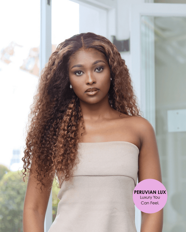 Peruvian LUX 13x4 Lace Frontal Wig Water Wave colour 427