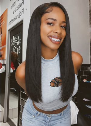 2 for 1 Brazilian Wig Combo | Straight 16″ Lace Front + Water Wave 12″ 4×4