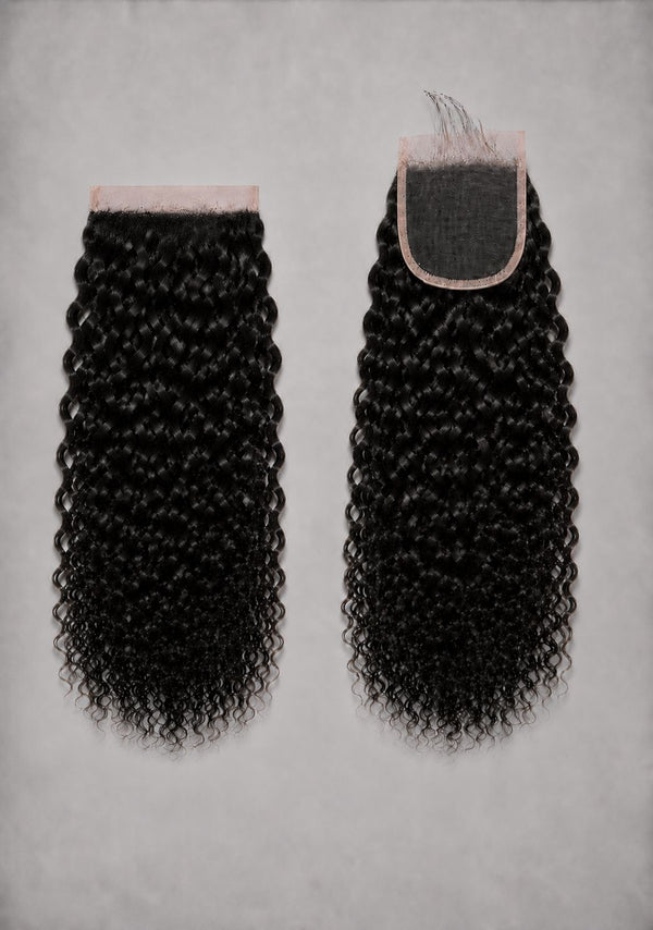 Peruvian 14A 4x4 Closure - Burmese Curl