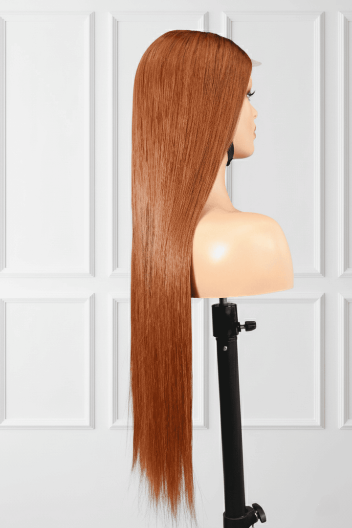 Vietnamese 5x5 SDD Lace Wig Straight Col Chestnut 26 Inch