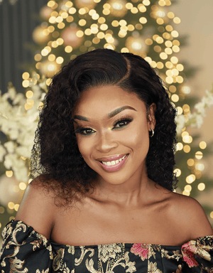 Brazilian Lace Front Wig Deep Wave - 1B - 10"