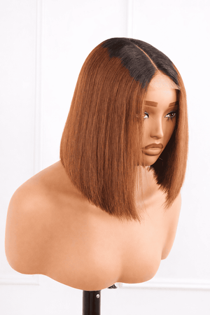 2x6 Vietnamese Bob Lace Wig Straight 8 Inch 1B4