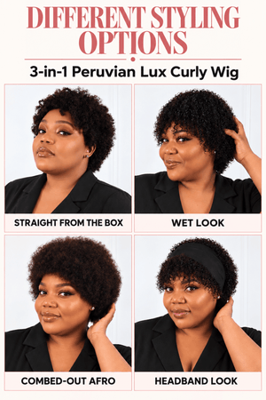 3-in-1 Peruvian Lux Curly Wig