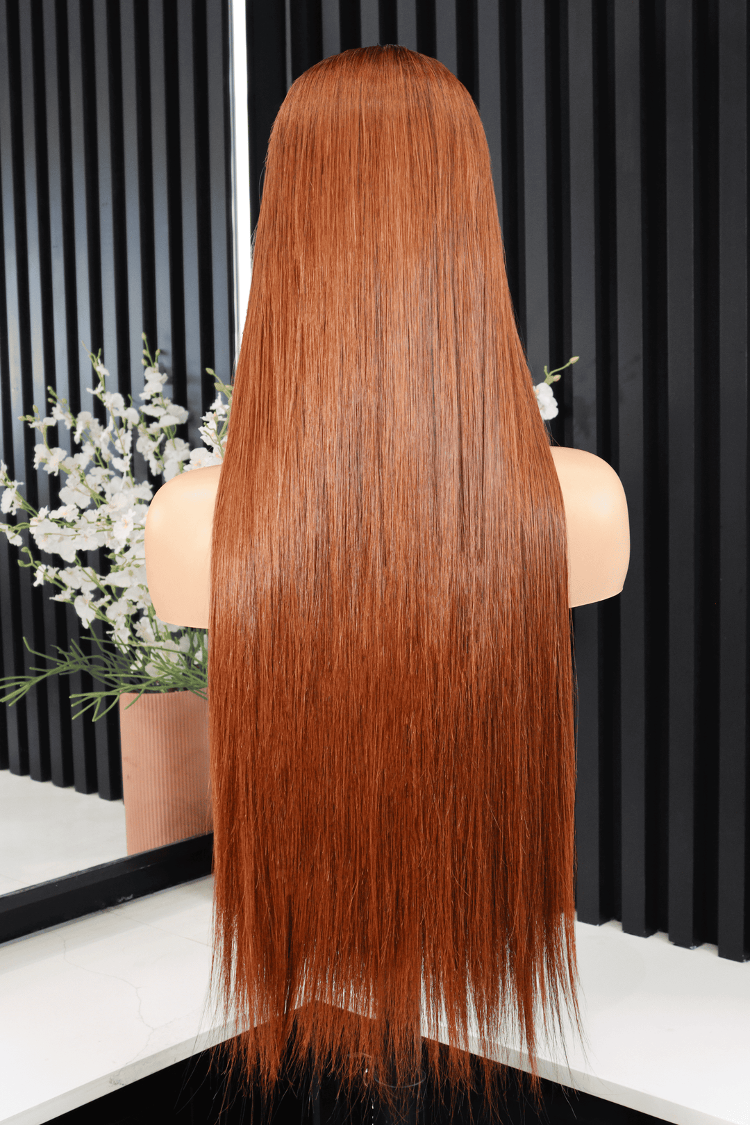Vietnamese 5x5 SDD Lace Wig Straight Col Chestnut 26 Inch