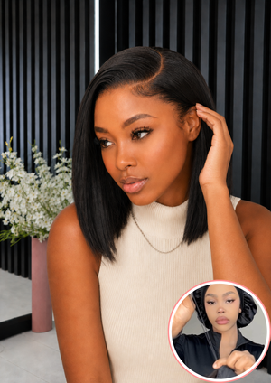 Drawstring Pre-Cut Brazilian 13x4 Lace Wig Straight Bob