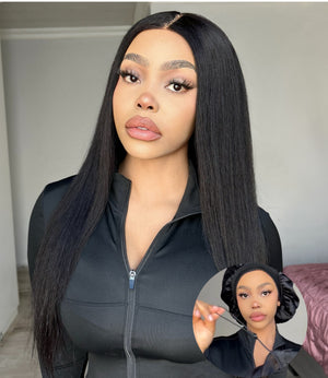 Drawstring Brazilian Pre Cut 13x4  Lace Wig Straight