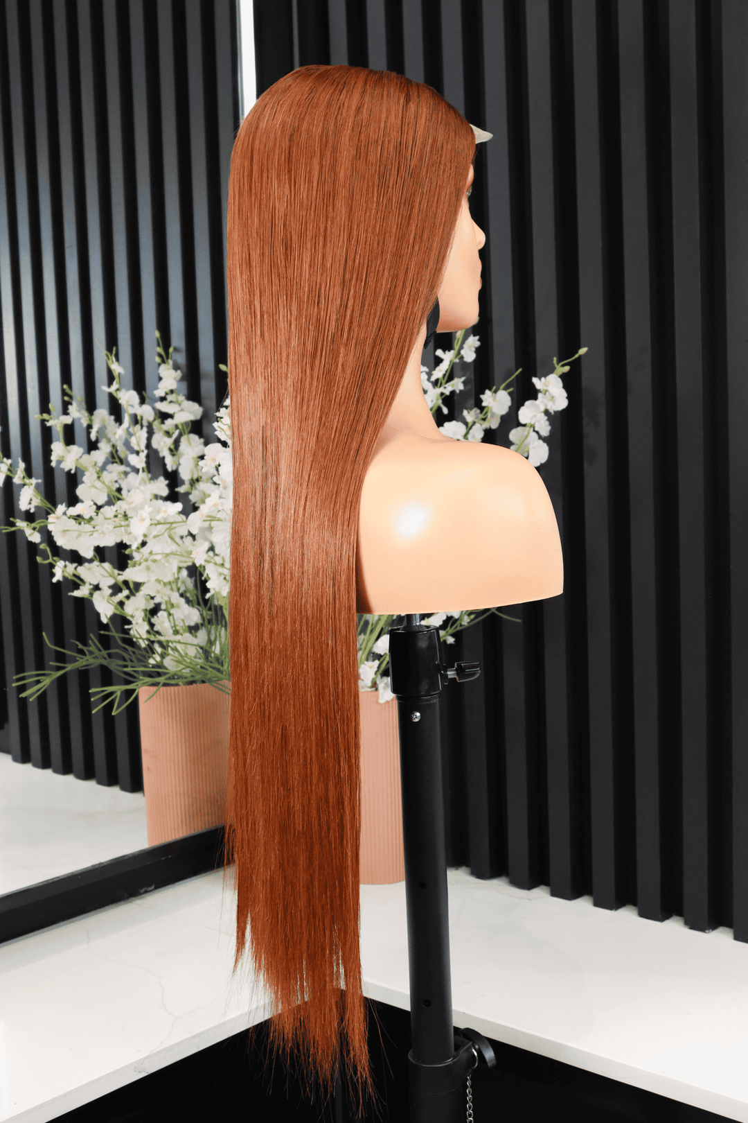 Vietnamese 5x5 SDD Lace Wig Straight Col Chestnut 26 Inch