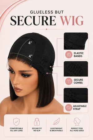 2 for 1 Brazilian Wig Combo | Straight 8″ Bob + Brandy Water Wave Fringe