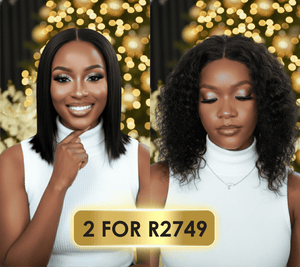 Brazilian 4x4 Lace Wig - Straight 12" and Natural Wave 12" - R2750