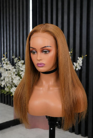 Vietnamese 4x4 SDD Lace Wig Straight Col Chestnut 18 Inch