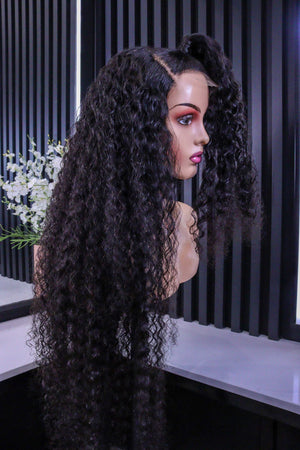 Peruvian HD 5x5 Lace Wig Water Wave 40 Inch