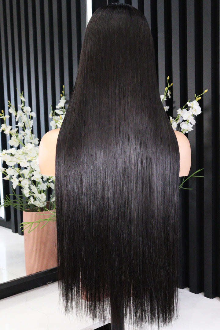 Vietnamese 5x5 SDD Lace Wig Straight Col 1B 28 Inch