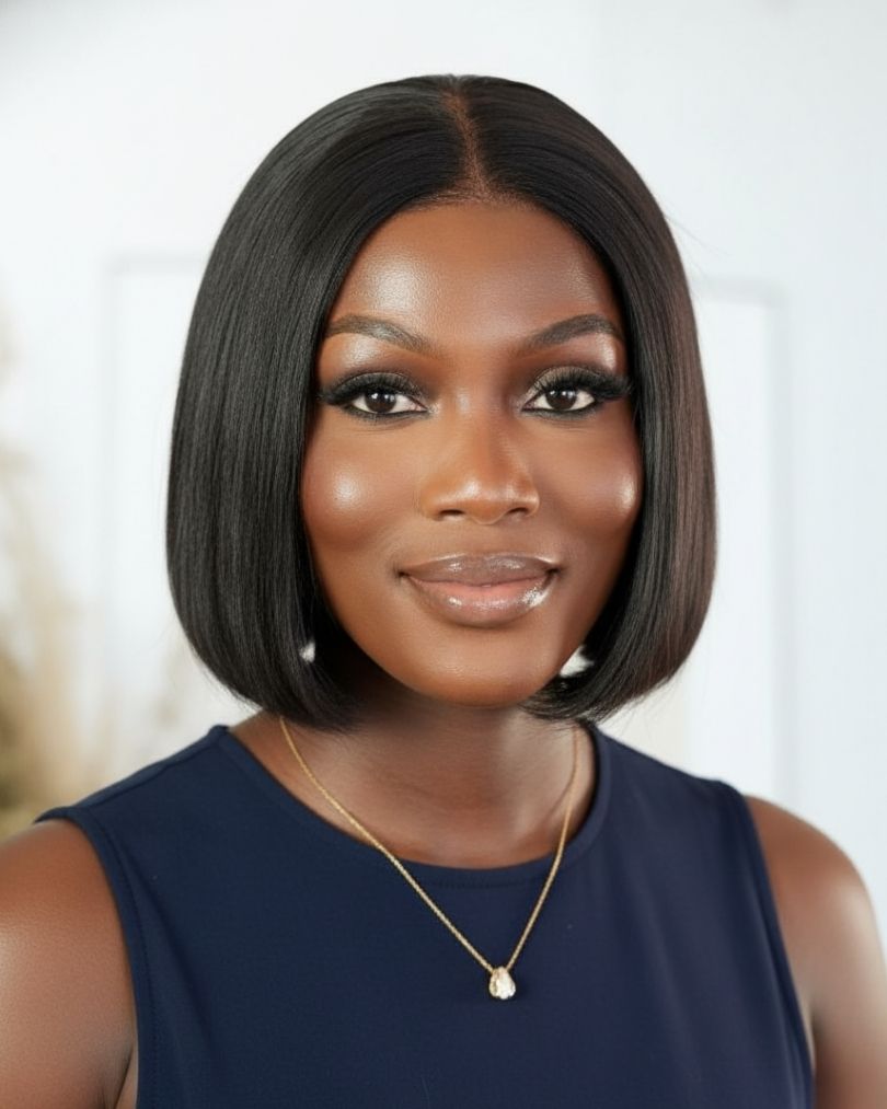 Brazilian 4x4 Lace Wig Straight 16 Inch and Brazilian 4x4 Lace Wig 8 Inch