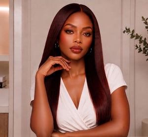 Peruvian 6x4 Pre Cut Straight Lace Wig Hazelnut 16 Inch