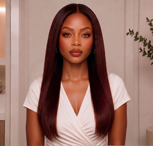 Peruvian 6x4 Pre Cut Straight Lace Wig Hazelnut 16 Inch
