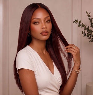 Peruvian 6x4 Pre Cut Straight Lace Wig Hazelnut 16 Inch