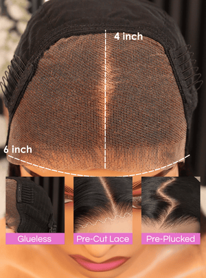 Peruvian 6x4 Pre Cut Straight Lace Wig