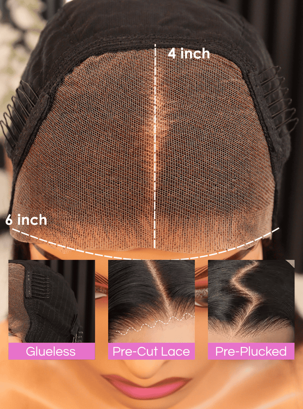 Peruvian 6x4 Pre Cut Straight Lace Wig