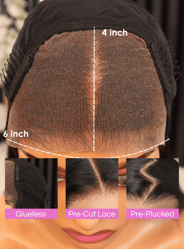 Peruvian 6x4 Pre Cut Straight Lace Wig