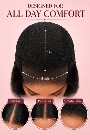 Vietnamese Double Drawn 5x5 Bob Lace Wig