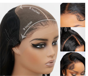 Peruvian 9x6 Pre Cut Kinky Curl Lace Wig 18 Inch