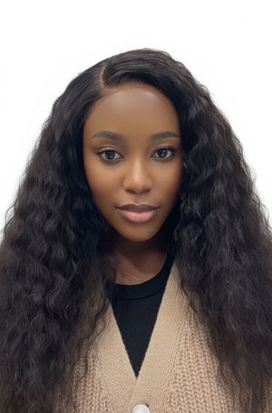 Peruvian 9x6 Pre Bleached Curly Lace Wig 18"