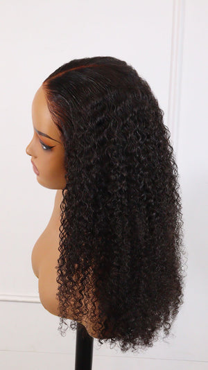 Peruvian 9x6 Pre Cut Kinky Curl Lace Wig 18 Inch