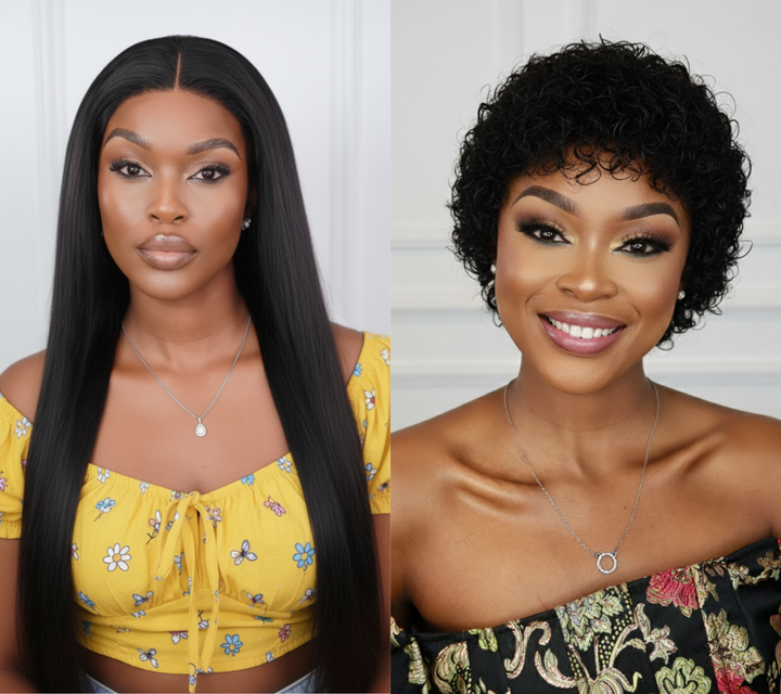 Brazilian 4x4 Straight Wig 18 inch and Eva