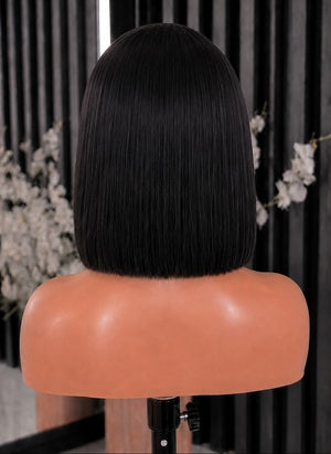 Peruvian 13x4 Lace Frontal Wig Blunt Bey Bob Nat