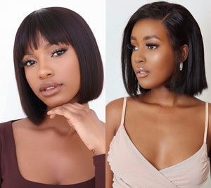 Brazilian Straight Fringe Bob 8" & Tara J Combo
