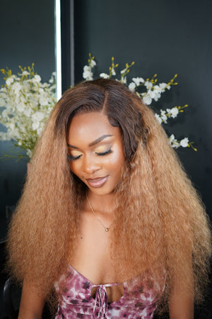 Brazilian 13x4 Lace Frontal Wig Water Wave clr 430 20 Inch