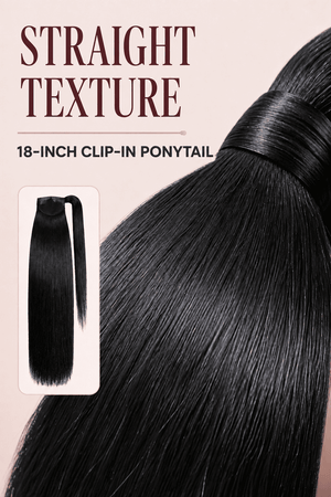Brazilian 10A Frontal 12 Inch & Clip In Ponytail Straight 18 Inch