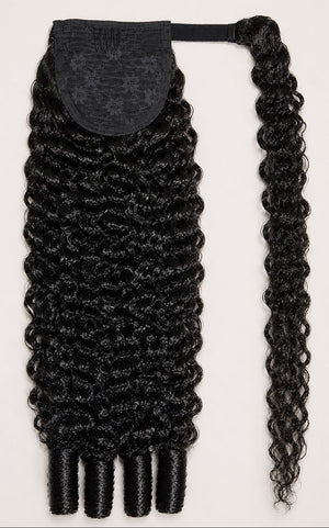Burmese Curly Clip In Ponytail