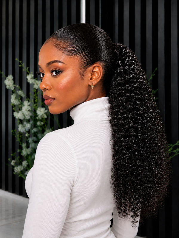 Burmese Curly Clip In Ponytail