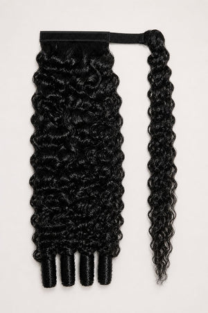 Burmese Curly Clip In Ponytail