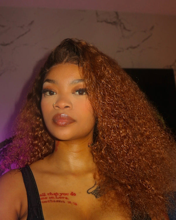 Brazilian 13x4 Lace Frontal Wig Water Wave  Col 430 18 inch