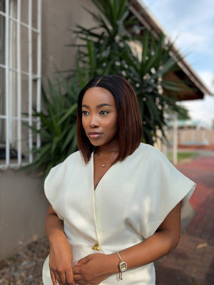 Pre Cut Vietnamese 5x5 Lace Wig Straight Cardi Bob 10 Inch col 1B4