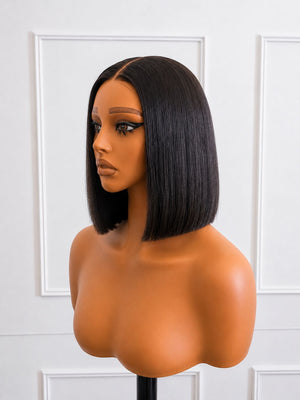 Vietnamese 5x5 Lace Wig Straight Cardi Bob 10 Inch col 1B