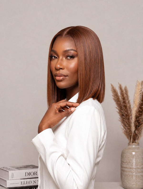 Vietnamese Bob Lace Wig Straight Copper