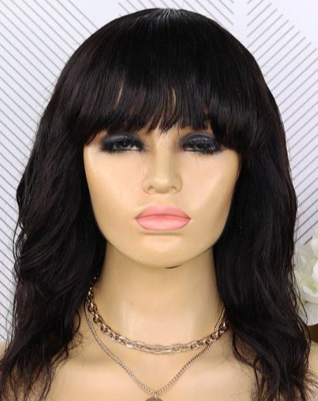 Malaysian Body Wave Lace Wig - Fringe - 10"