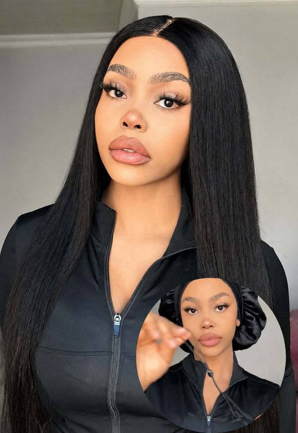 Pre Cut Brazilian 13x4 Drawstring Lace Wig Straight