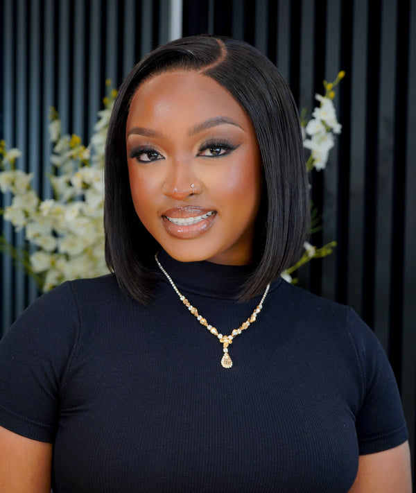 Super Double Drawn Vietnamese 5x5 Lace Wig Straight Col Natural 10 Inch